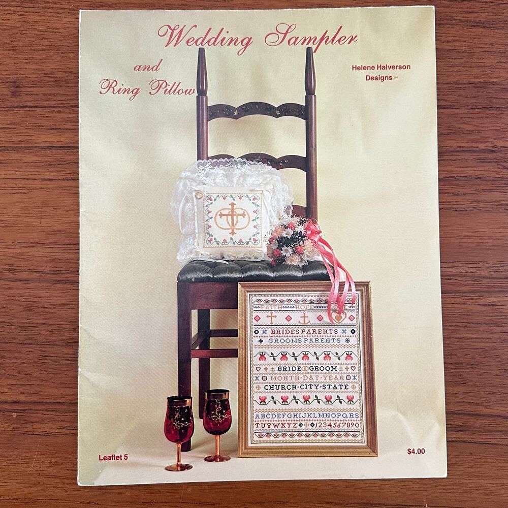 Wedding Sampler Cross Stitch Pattern 1982